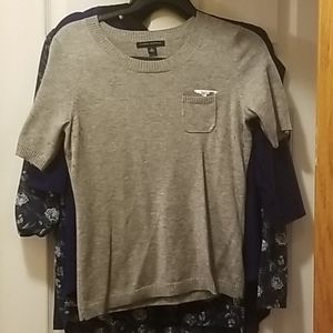 Grey short sleeve sweater